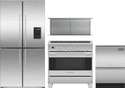 4 Piece Package Includes Refrigerator, Range, Hood And Dishwasher